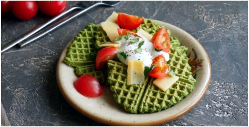 Шпинатные вафли