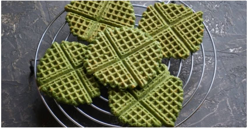Шпинатные вафли