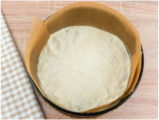 Сухой пирог «Три стакана» с яблоками и манкой в духовке