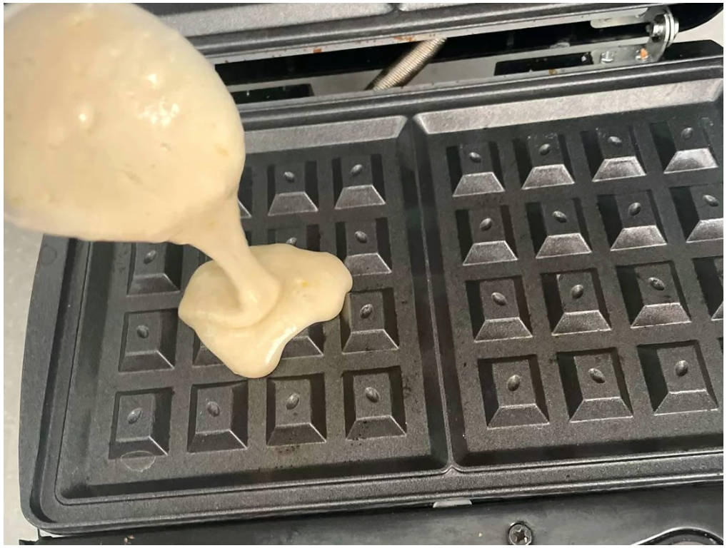 Вафли на ряженке в вафельнице