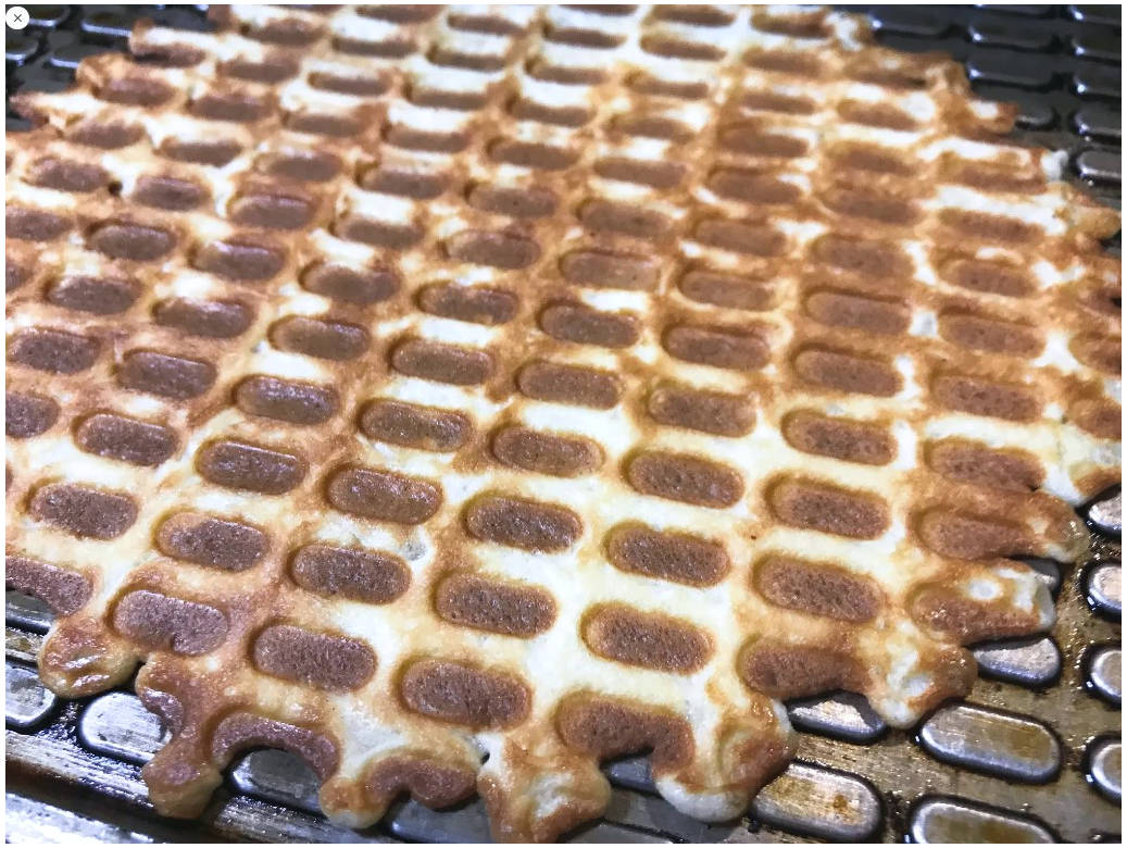 Классические вафли в советской вафельнице