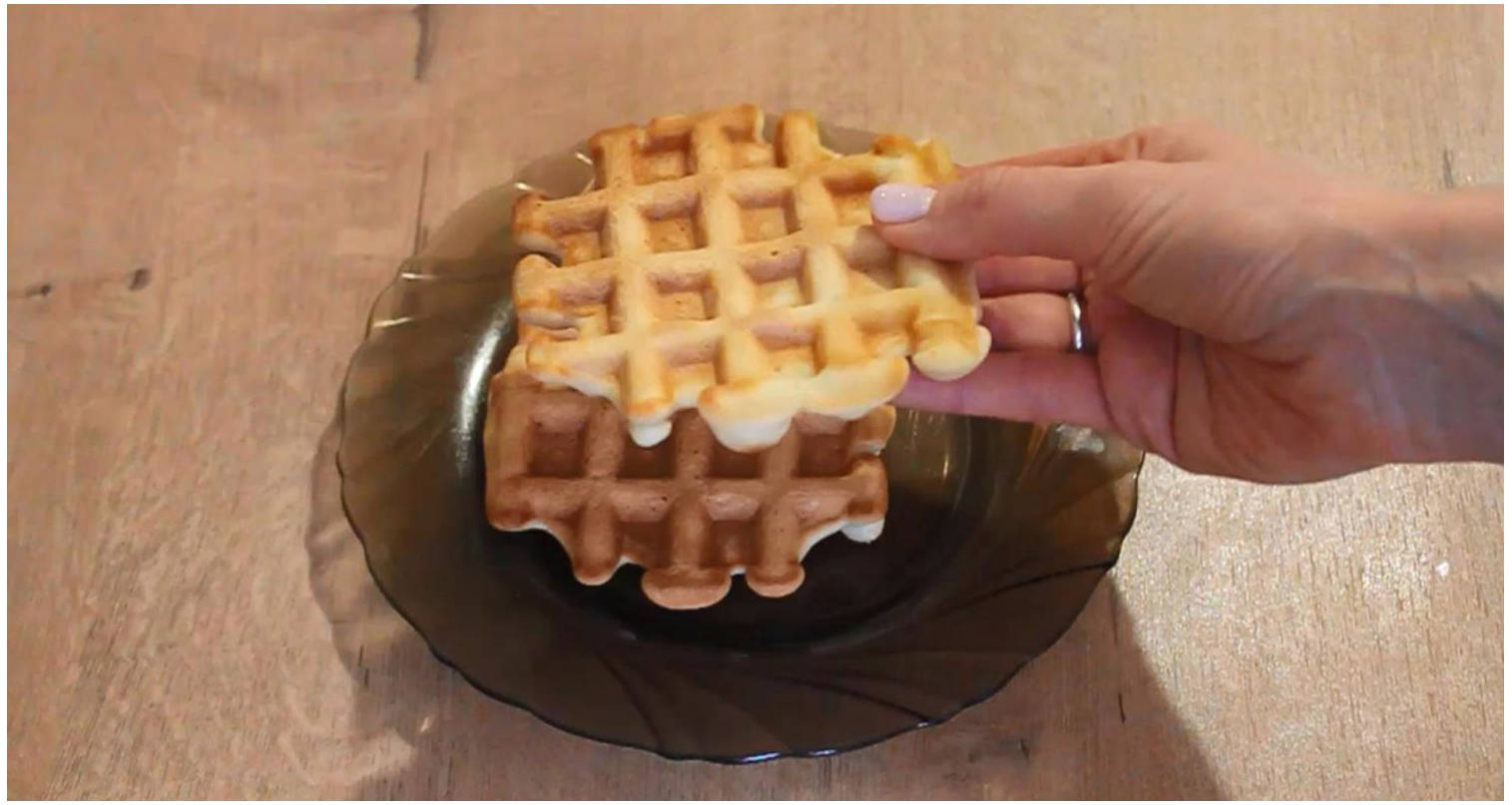 Вафли без яиц в вафельнице