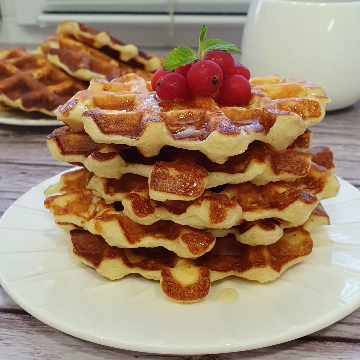 ПП творожные вафли в вафельнице