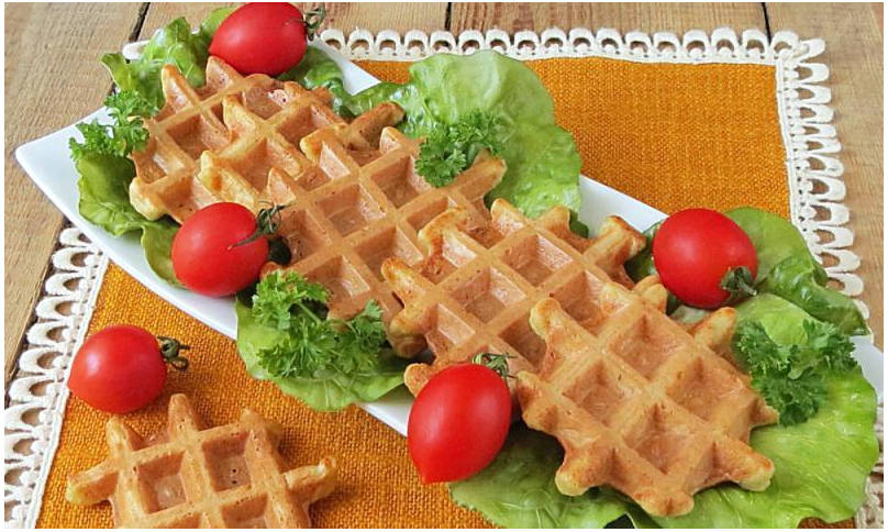 Вафли из капусты в вафельнице