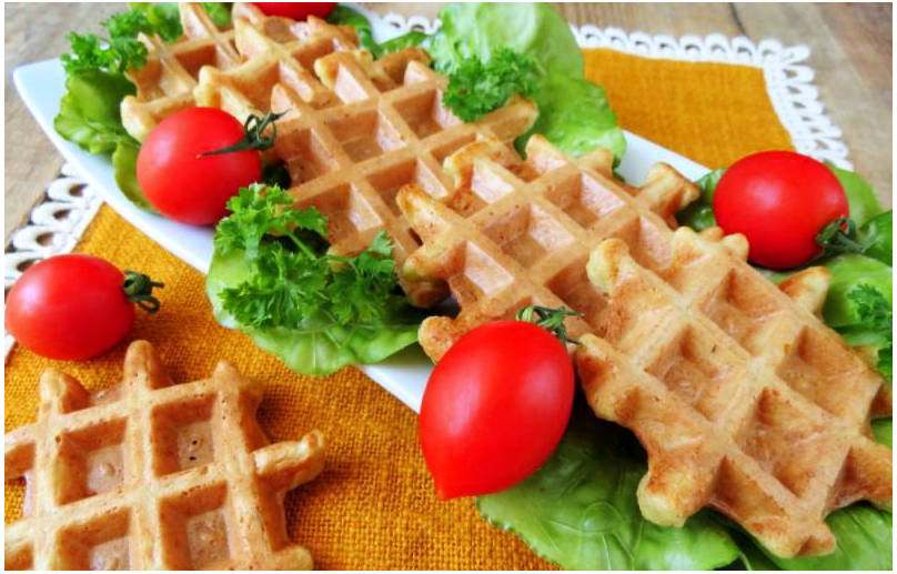 Вафли из капусты в вафельнице