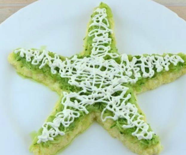 Крабовый салат с красной рыбой