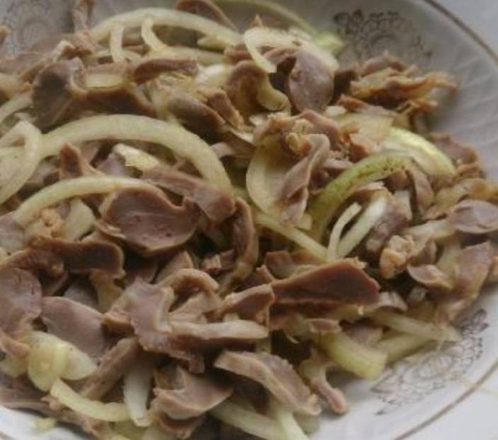 Маринованные куриные желудки в соевом соусе