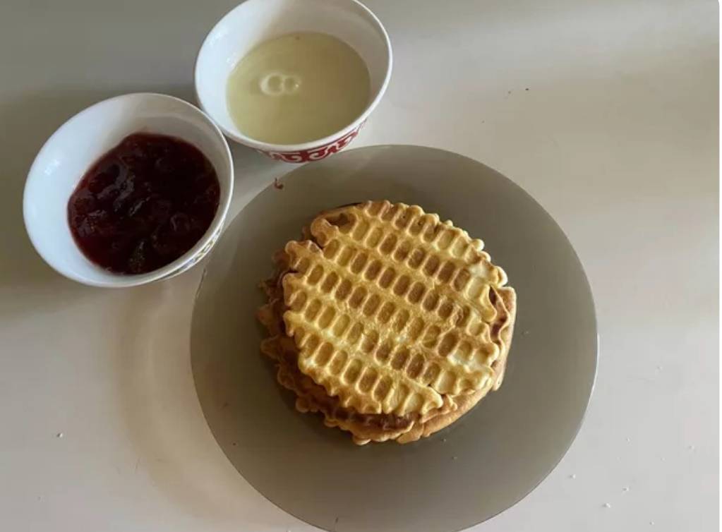 Вафли на маргарине в советской вафельнице