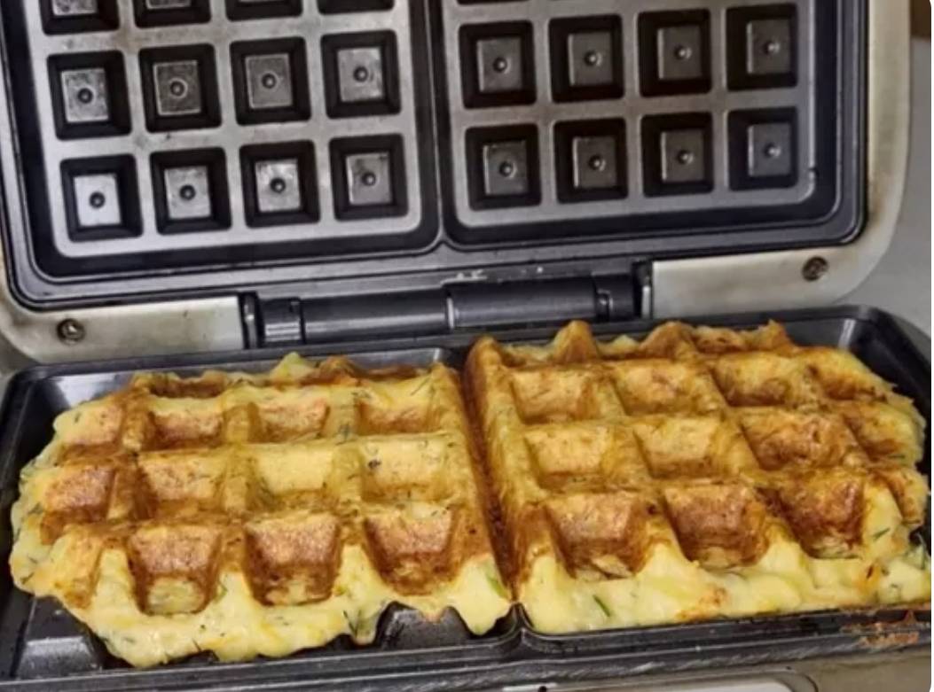 Овощные вафли в вафельнице