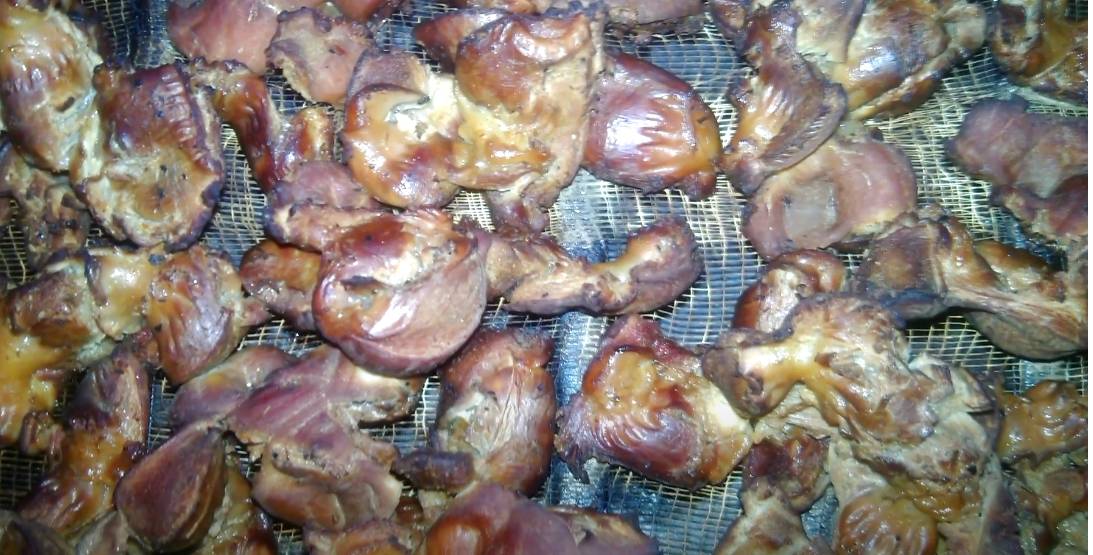 Копчёные желудки куриные