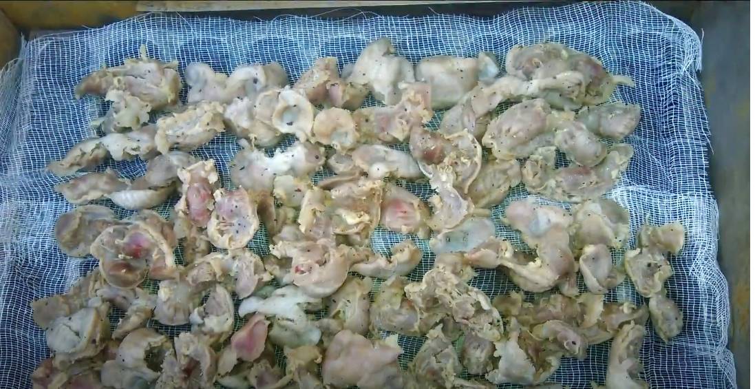Копчёные желудки куриные