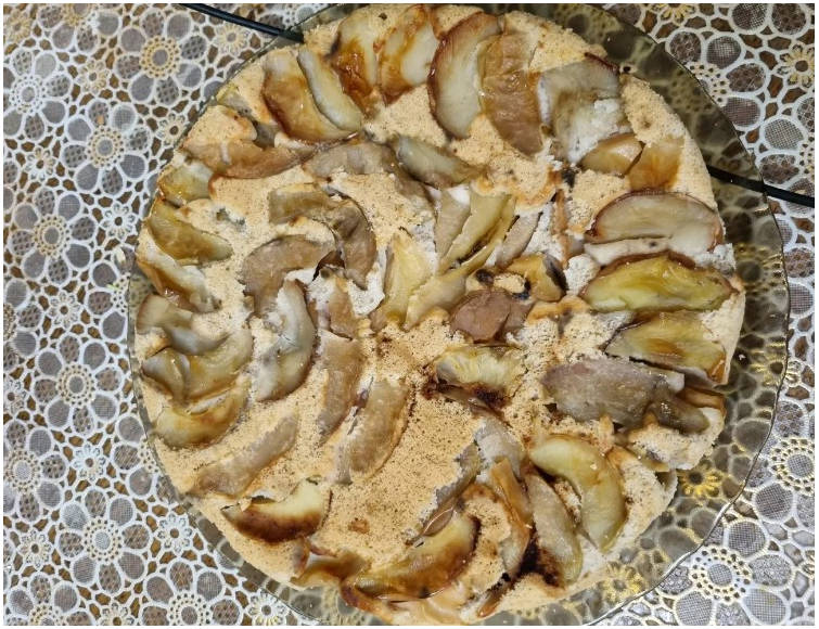 ПП шарлотка с яблоками из рисовой муки в духовке