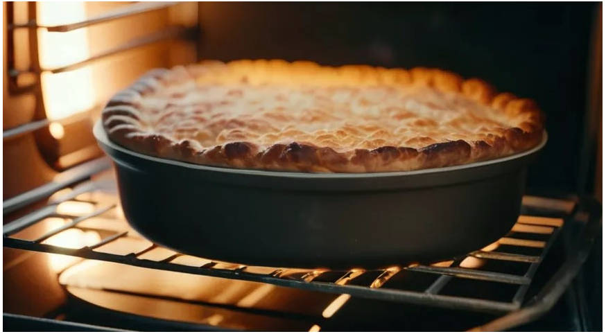Шарлотка на майонезе с яблоками