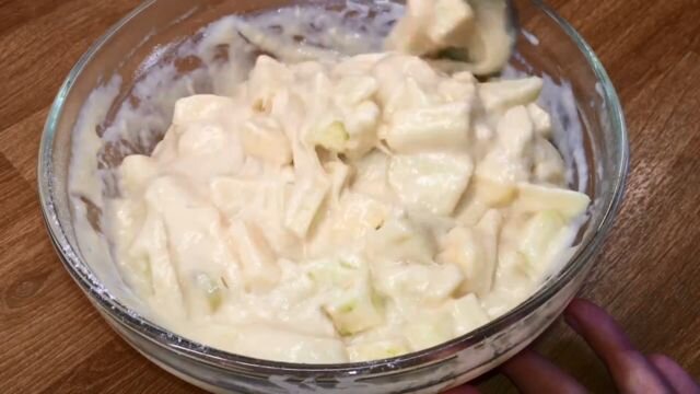 Печенье на кефире с яблоками
