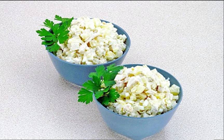 Салат с ананасом «Дамский каприз»