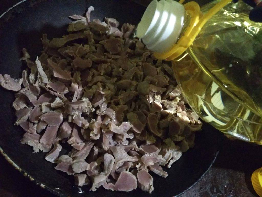 Куриные желудки по-корейски