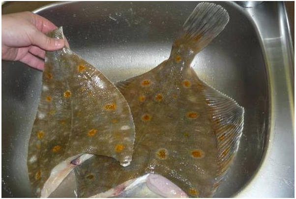 Камбала с картошкой и овощами в духовке