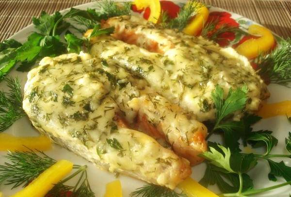 Стейки форели с сыром в духовке