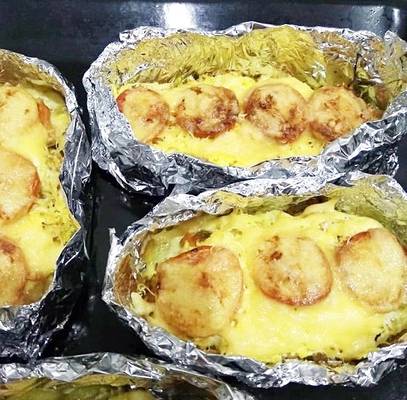 Форель с картошкой в фольге в духовке