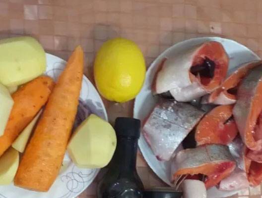 Форель в лодочках из фольги в духовке