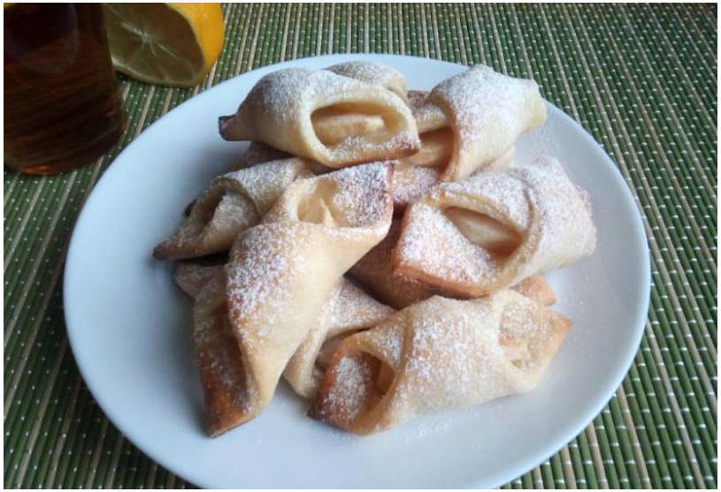 Печенье с творогом и яблоками в духовке