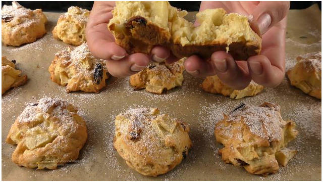 Печенье с яблоками на быструю руку