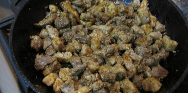 Мясной салат с корейской морковью