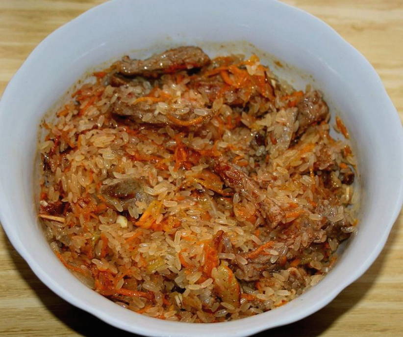 Плов в рукаве в духовке