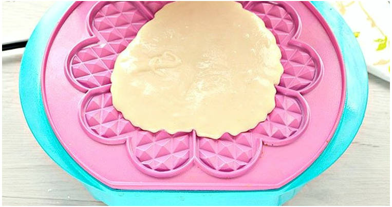 Вафли сердечки в вафельнице