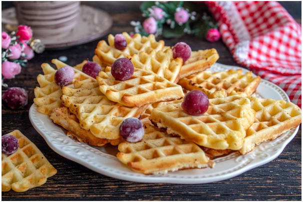 Банановые вафли для детей в вафельнице