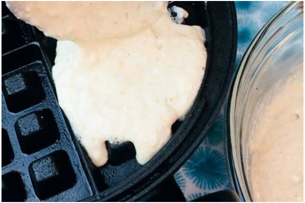 Вафли из овсянки в вафельнице