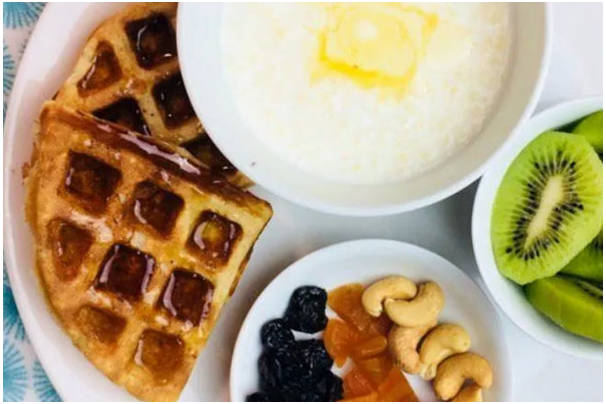 Вафли из овсянки в вафельнице