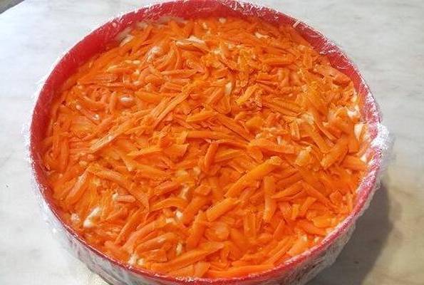 Салат «Лесная поляна» с шампиньонами и курицей