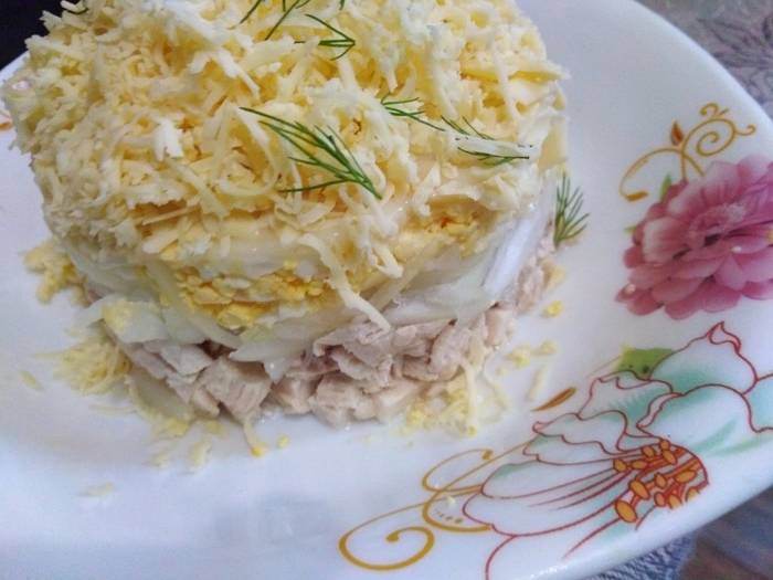 Салат «Мужские грезы» с курицей