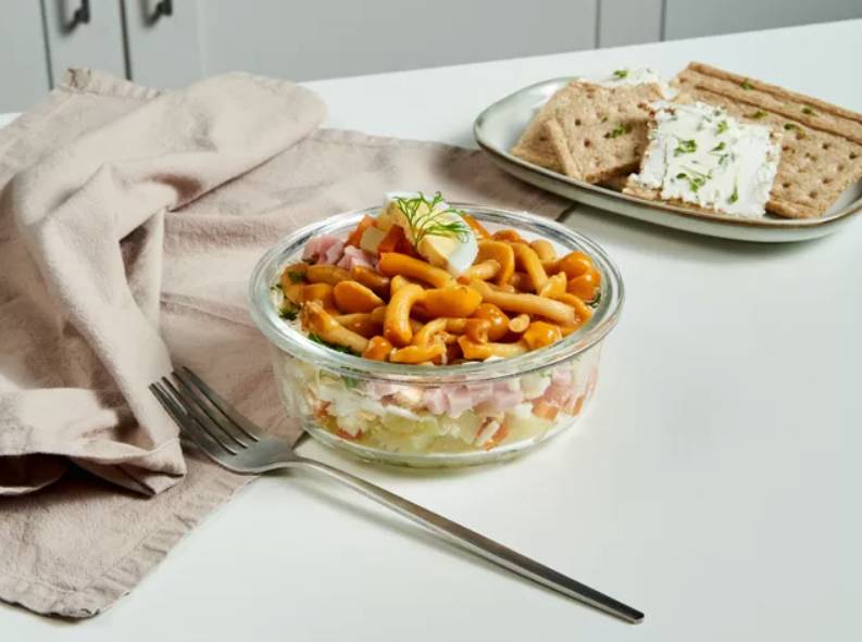 Салат «Лесная поляна» с ветчиной