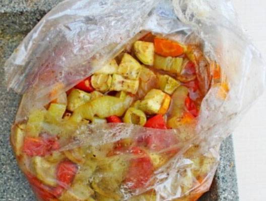 Кабачковая икра в рукаве для запекания в духовке