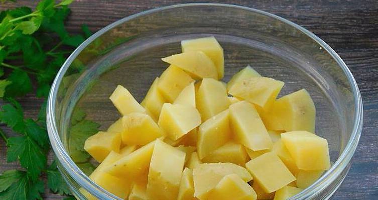 Немецкий картофельный салат с солеными огурцами