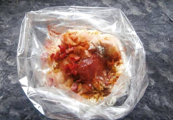Тушеная капуста с курицей в рукаве для запекания в духовке