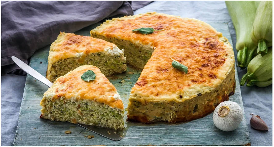 Запеканка из кабачков с курицей и сыром