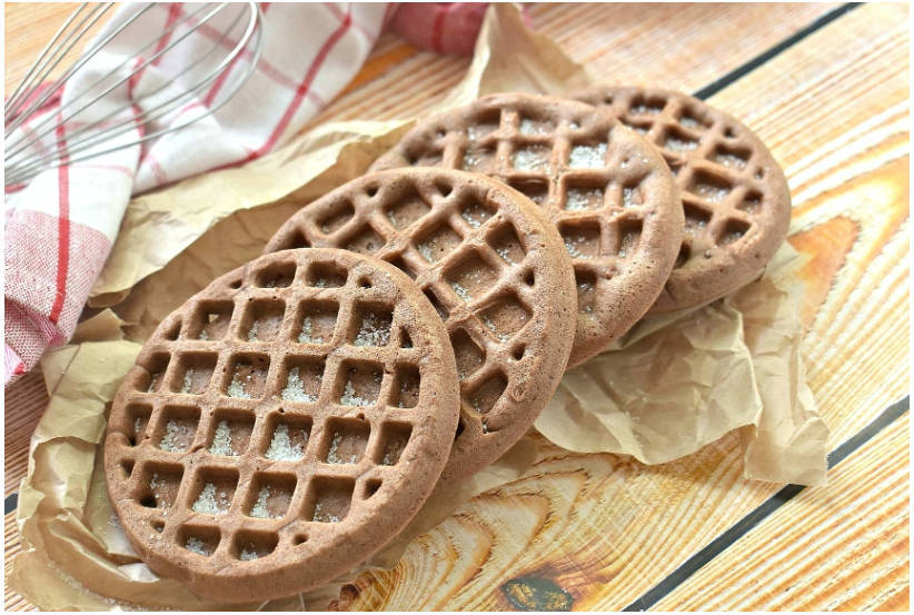 Шоколадные вафли в вафельнице