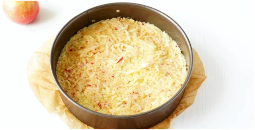 Овсяный пирог с яблоками