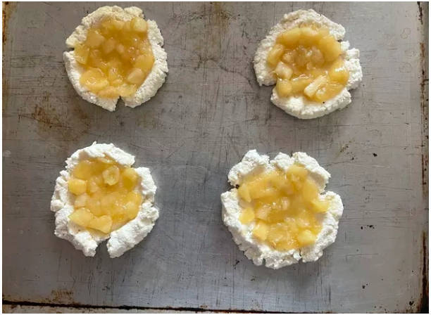 Творожные булочки с яблоками