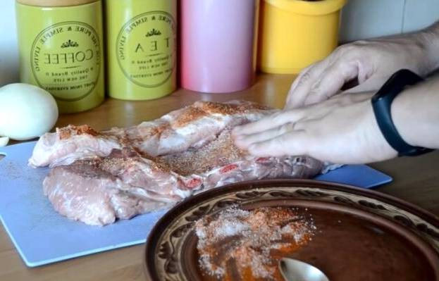Свиные ребрышки с рисом в духовке
