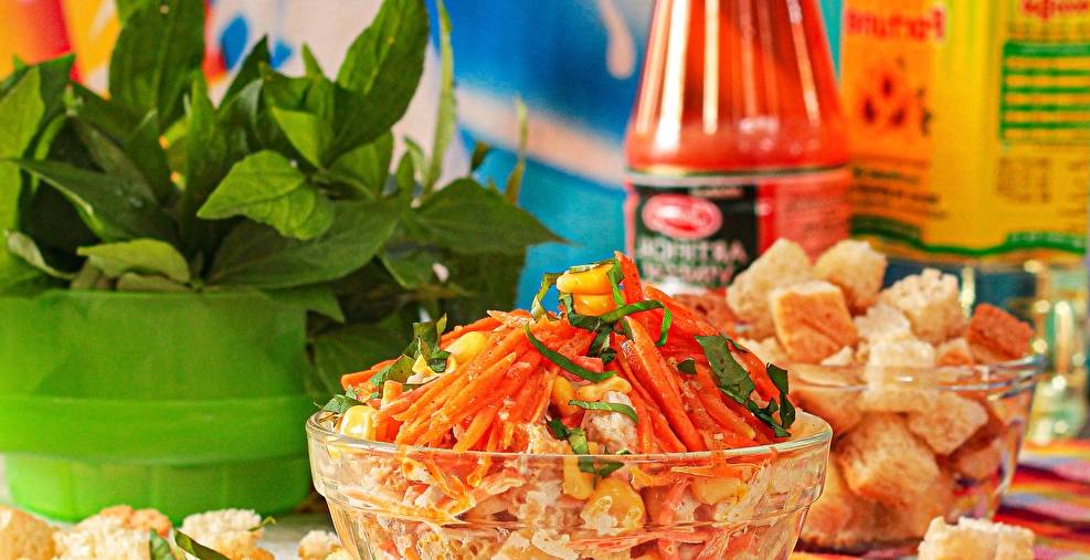 Салат «Карусель» с корейской морковью