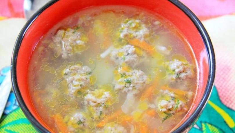 Суп с макаронами и фрикадельками