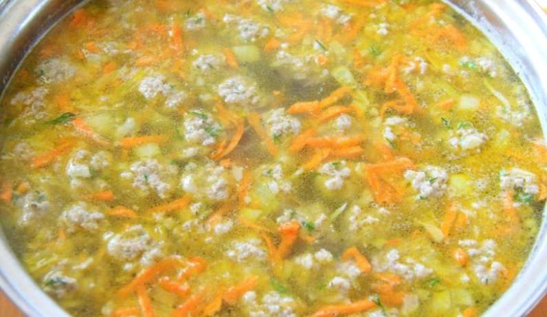 Суп с макаронами и фрикадельками