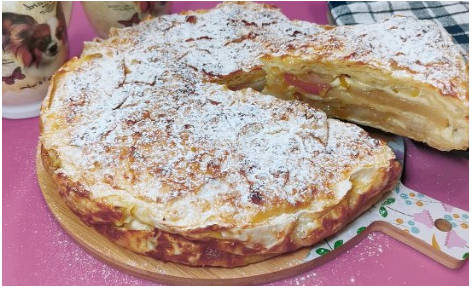 Пирог из лаваша с яблоками в духовке