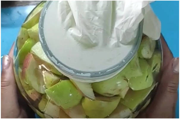 Яблочный уксус из яблок без дрожжей