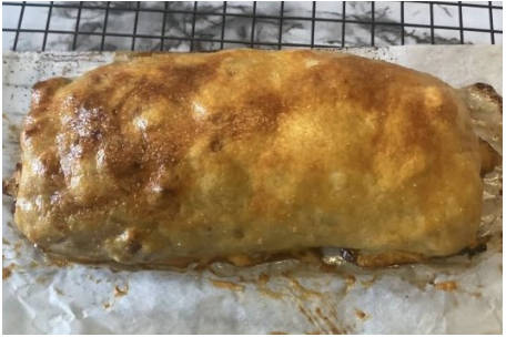 Постный штрудель с яблоками