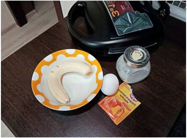 Банановые вафли в мультипекаре